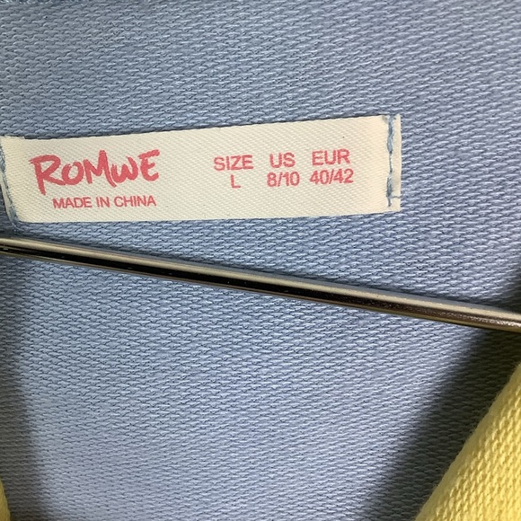 Romwe colorblock hoodie size large - Picture 3 of 4